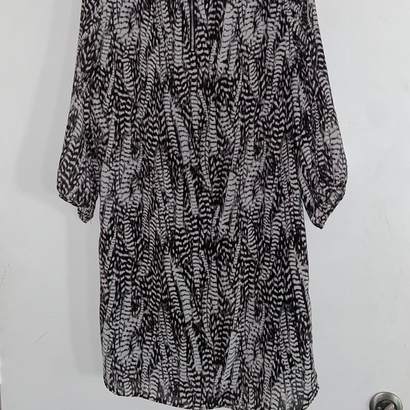 H&M super cute shirt dress y2k long sleeve blouse black and white hippie skirt - Picture 12 of 13